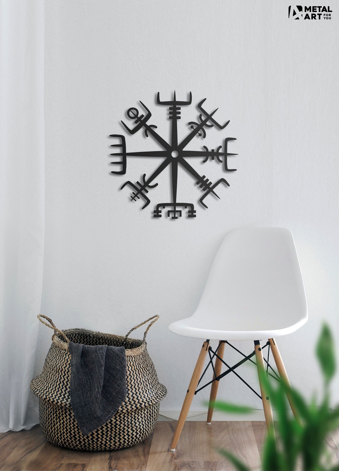 Viking Vegvisir Wall Decor Nordic Decor Viking Wall Art Etsy
