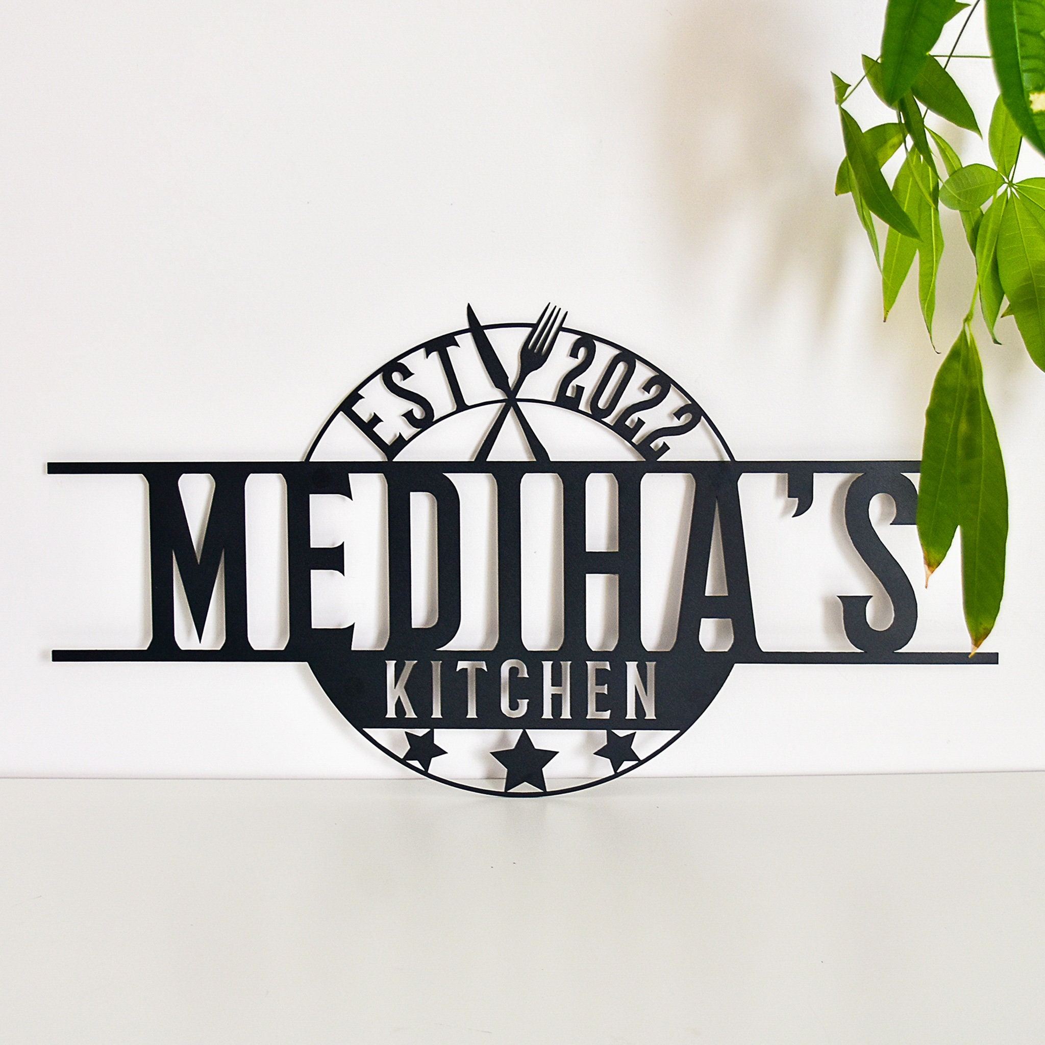 Custom Kitchen Sign. Personalized Kitchen Sign. Wood Word Cutouts