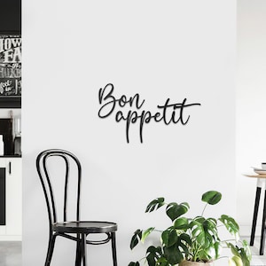 Bon Appetit, Metal Sign, Metal Wall Decoration, Metal Art, Wall Hangings, Quote Wall Art, Metal Sign, Wall Sign, Housewarming Gift