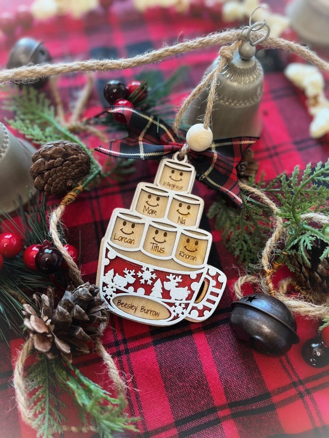 Customizeable Names Hot Chocolate Ornament Etsy