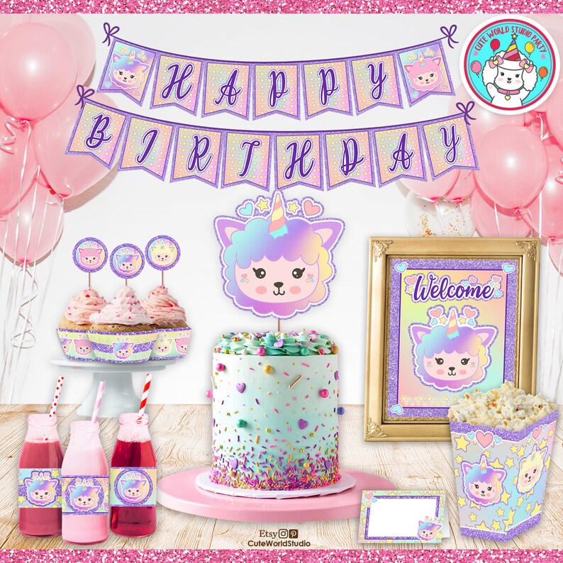 Llamacorn Birthday Invitation Printable PERSONALIZED / Print - Etsy