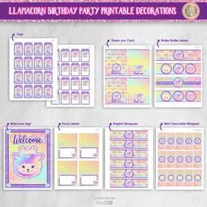 Llamacorn Birthday Party Printable Decorations / Printable Set ...