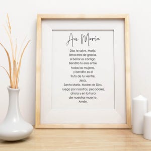 Ave Maria Prayer,Hail Mary Prints, Avemaria,Catholic Prayer,Bible Verse,Christian Scripture,Printable Wall Art, Home Decor,Digital Download