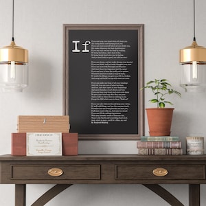 SE Poema de Rudyard Kipling, SE Poema de Rudyard Kipling Art Print, Se você puder Se de Kipling Poema, presente para filho, presente de formatura, poema inspirador