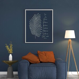 16x20,24x36,Sze  A1,Fruit of the Holy Spirit Poster Printable,Love,Joy,Peace,Gentleness,Self Control,Patience,Faithfulness,Goodness,Kindness