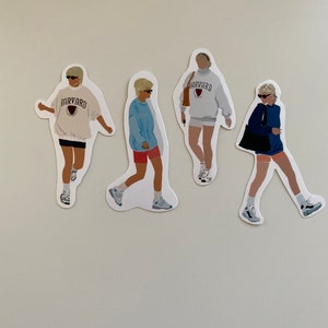 Diana Bike Shorts Sticker Set, Die Cut Sticker, Etsy Print Shop, Princess Diana Sticker Set, Etsy Sticker Shop, Stickers, Sticker Set image 5