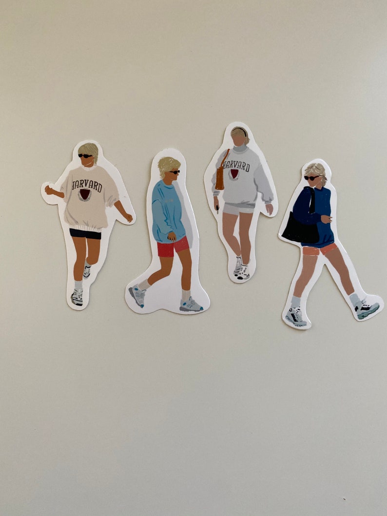 Diana Bike Shorts Sticker Set, Die Cut Sticker, Etsy Print Shop, Princess Diana Sticker Set, Etsy Sticker Shop, Stickers, Sticker Set image 5