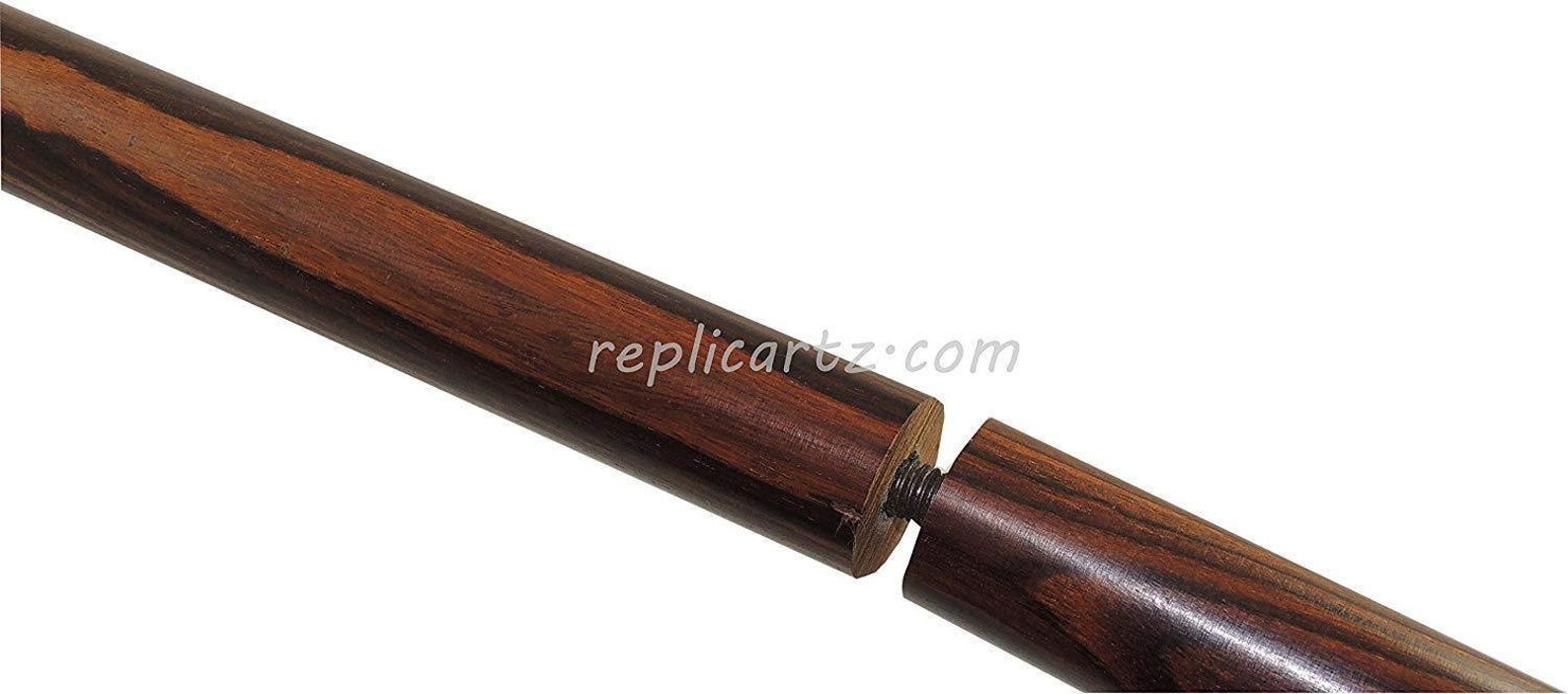 Walking stick top jute crafted wooden staff handmade Etsy