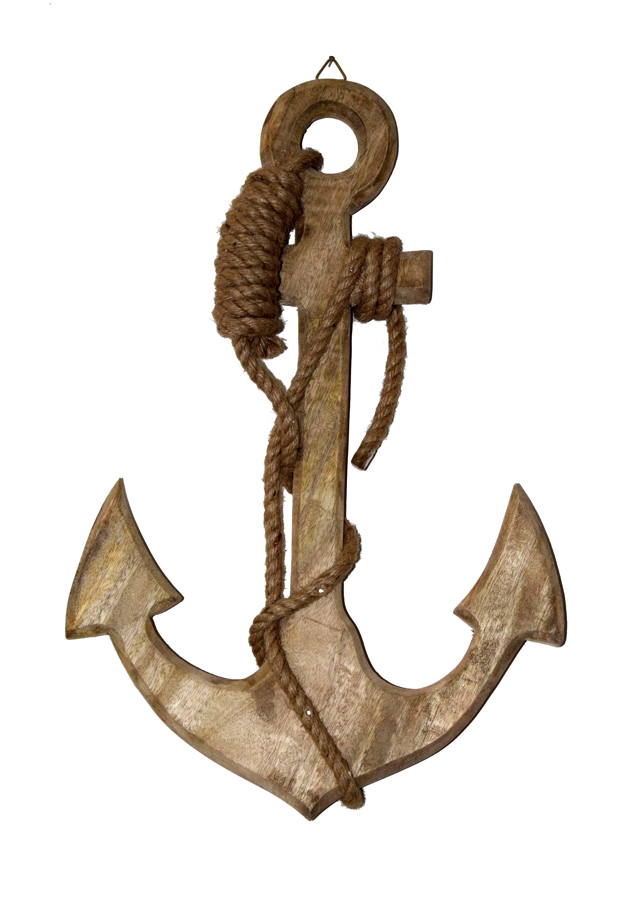Woodden Ship Anchor Wall Hanging W/rope Garden Home Decor Etsy