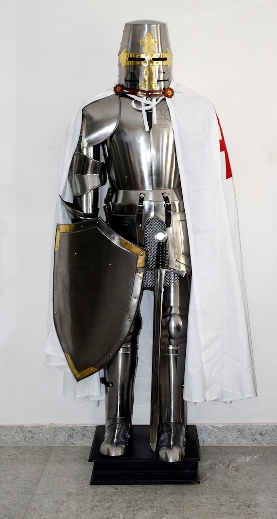 Renaissance Knights Templar Full Suit of armour Wearable Etsy
