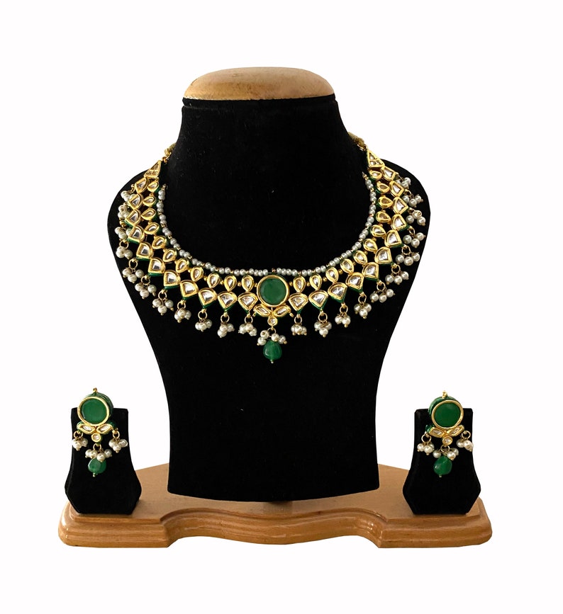 Nuha Fashion Gold Plated Necklace Set with Earrings for Women and Girls