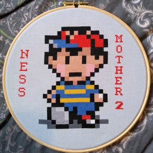 Ness Mother 2 (Earthbound) Cross Stitch Pattern