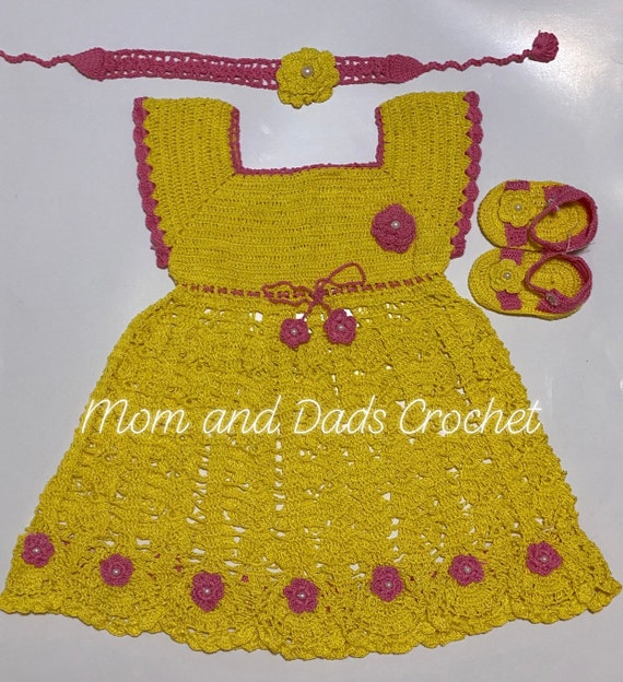 Robe Au Crochet Pour Bebe Etsy