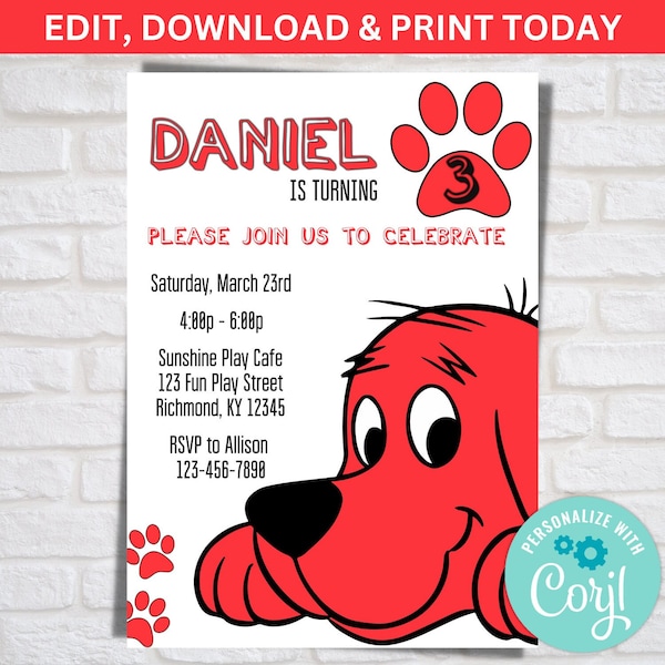 Clifford Birthday - Etsy