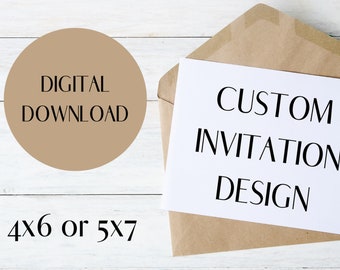 Custom Invitation Design: Personalized Birthday Invites (Digital Download)