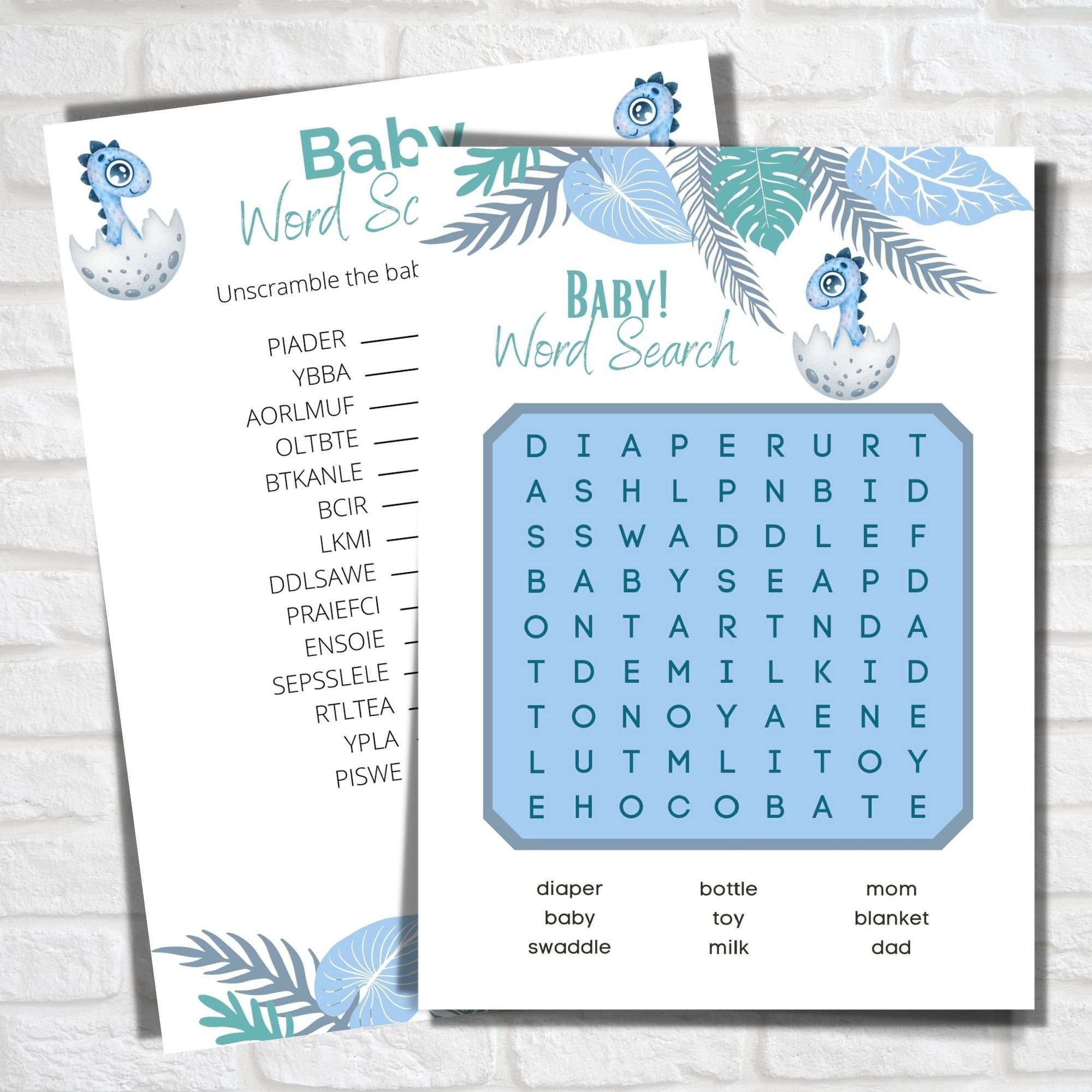 Dragon Baby Shower Game Bundle Baby Dragon Shower Baby | Etsy