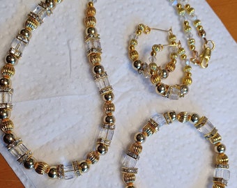 Conjunto de joyas Gold & Clear Girl.