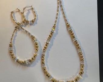 Klare Kristalle und Gold Set für Erwachsene