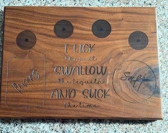 Custom Walnut Flight Board, Engraved Whiskey Tequila Tasting Tray (Made-to-Order)