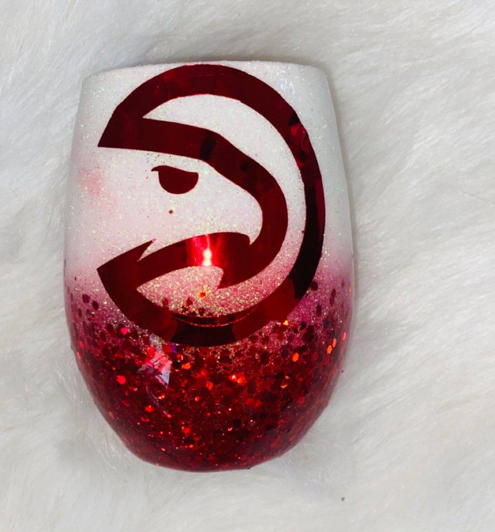Personalized Atlanta Hawks Wine Glass Custom Hawks Wine Etsy