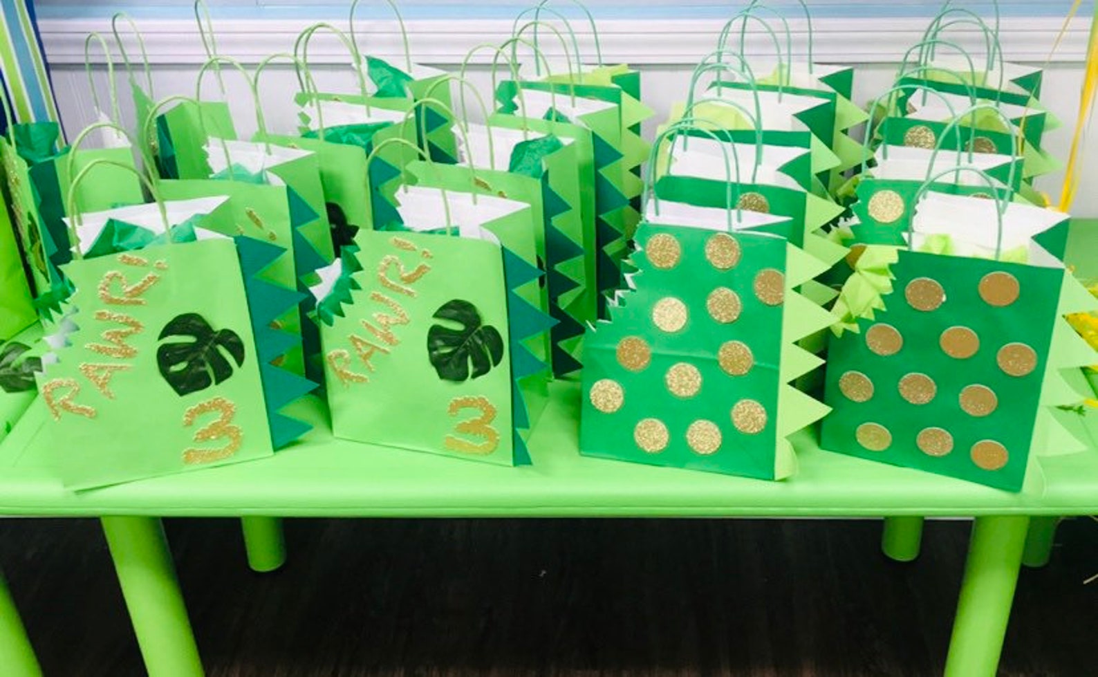 3Rex /Dinosaur Themed Party Gift Bags Dino Gift Bags Etsy