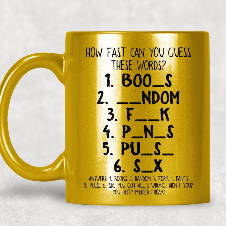 Dirty Minded Funny Coffee Cup Adult Mug Gift For Her or Him Etsy