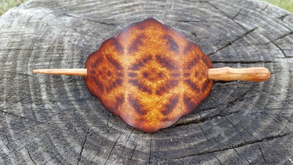 Gifts for Her, Hair Barrette, Hair Stick, Leather