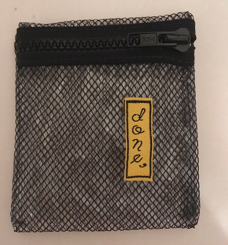 Black Zip Pouch black or Yellow Zipper - Etsy