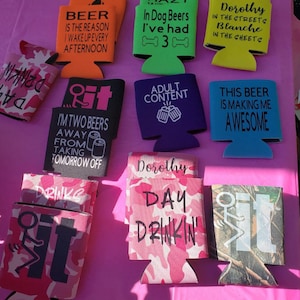 custom can coozies