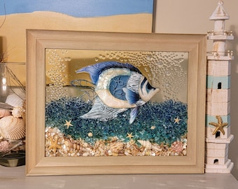 Sea Glass Fish Art: Tropical Ocean Wall Decor