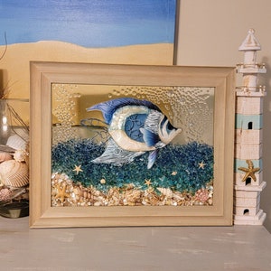 Sea Glass Fish Art: Tropical Ocean Wall Decor
