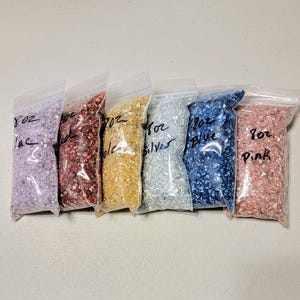 Vidrio triturado espejado: arte de resina, relleno para jarrones, materiales para mosaicos