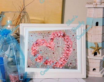 DIY Resin Art Kit: Coral Pink Shell Heart - Crafting Gift