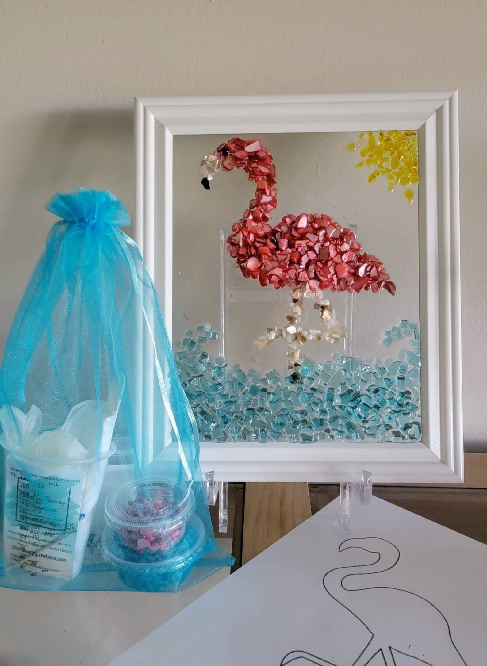 Kit Do It Yourself DIY Resin Art Kit Sea Glass Picture Etsy