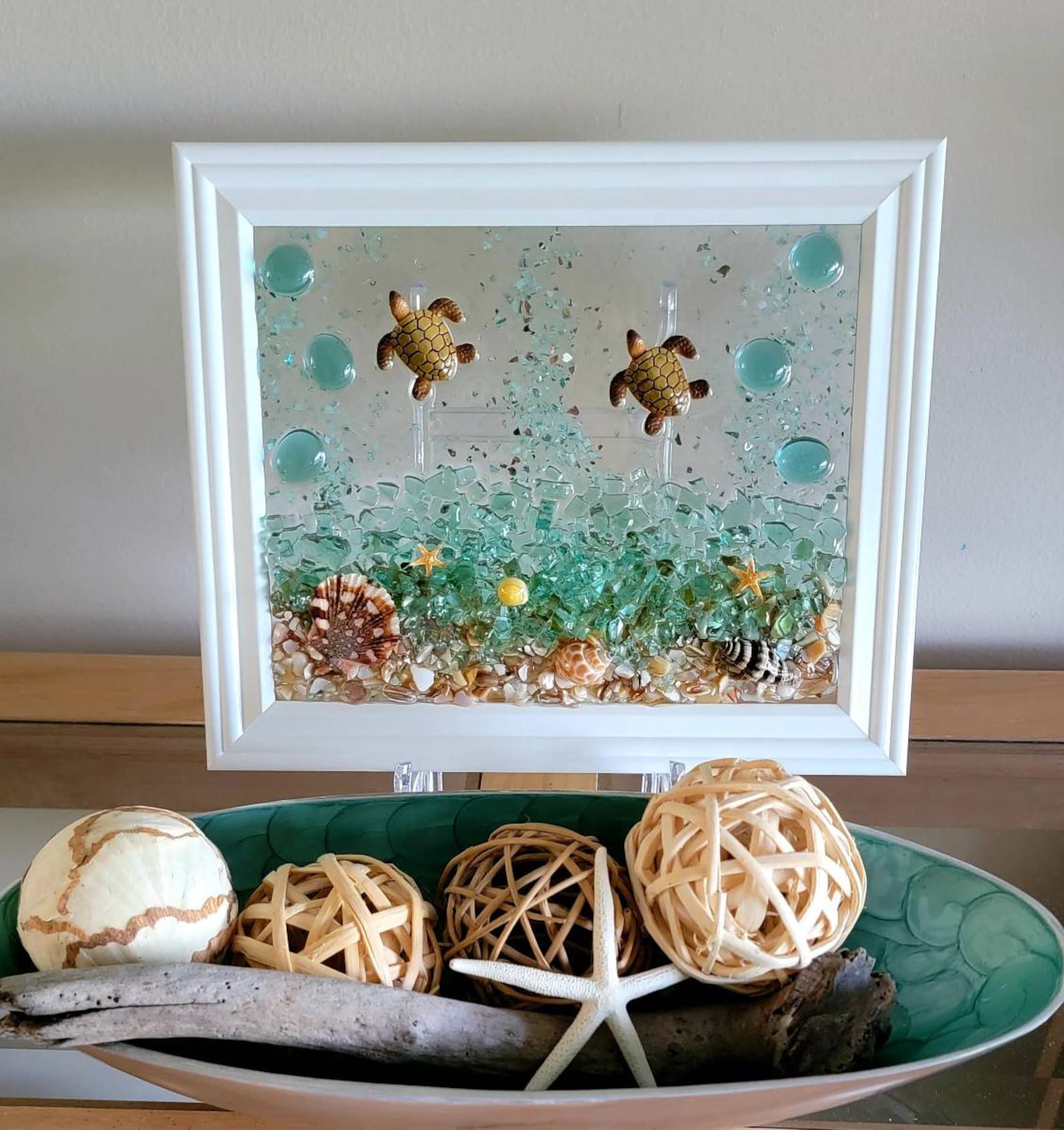 Kit, Do It Yourself DIY Resin Art Kit, Sea Glass Picture, Shell Art