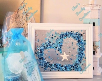 DIY Resin Art Kit. Heart & Shell Picture