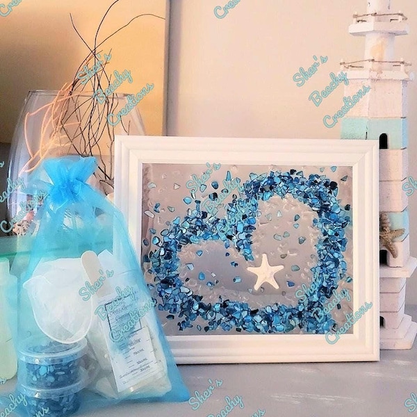 DIY Resin Art Kit. Heart & Shell Picture