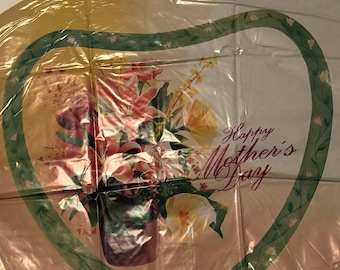 Mother's Day Balloon 18" in Set of 3- 18" Mylars  Pink and White with Flower Bouquet, Great for Resale. Balloon Bouquet for Mothers Day
