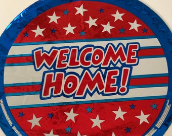 Welkom Home Ballon Rood, Wit en Blauw 18". Geweldig voor centerpieces