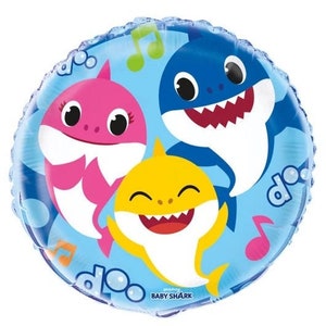 Globo Plano Baby Shark Amarillo para el cumpleaños de tu hijo - Annikids