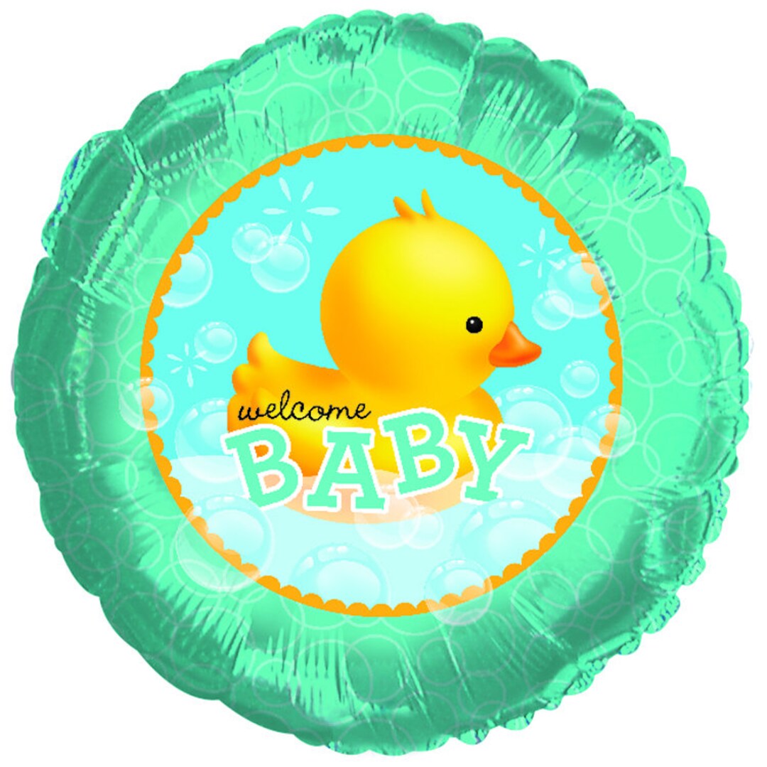 Rubber Duck 18 Mylar Balloon Baby Balloon Baby Etsy