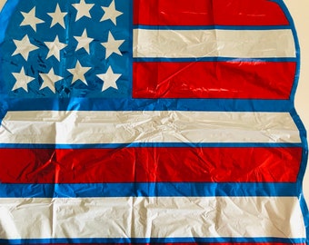 Flag Balloon Large 32" x 32", New Large Flag Balloon Mylar Great for Pillars, Centerpieces