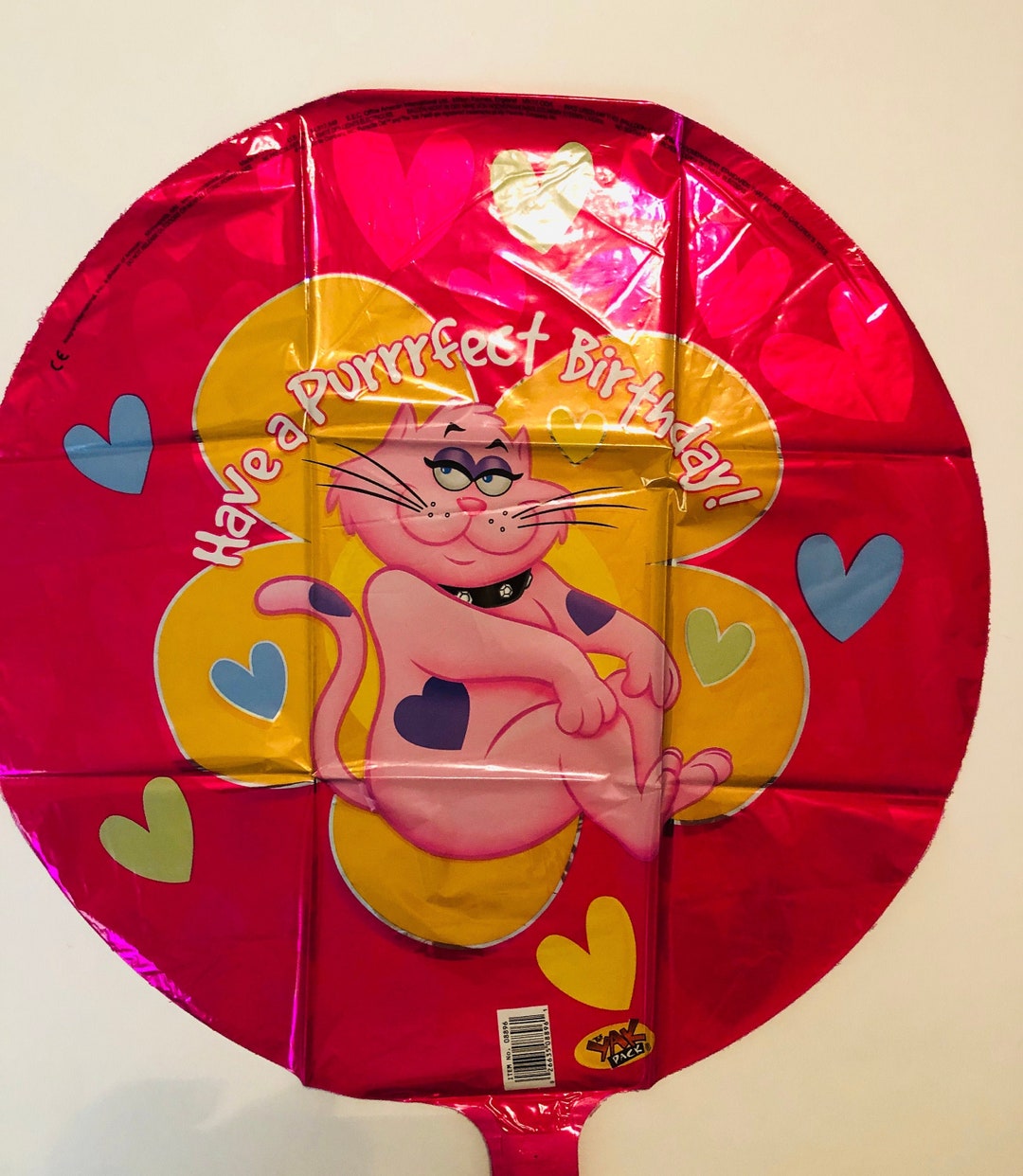 Cat Birthday 18 Balloon, Pink Cat, Balloon, Cat Balloon, Centerpiece