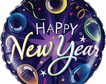 Happy New Year Balloon 18" Happy New Year Centerpiece, New Year Balloon Bouquet, New year Decoration, New Year's Party, New Year's Fun