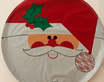 Santa Balloon 18" (HEAT SEAL ONLY) Santa Balloon Centerpiece, Christmas Decorations, Balloon Decoration, Christmas Party Balloon