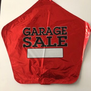 Globo de venta de garaje 18", cartel de venta de garaje, garaje