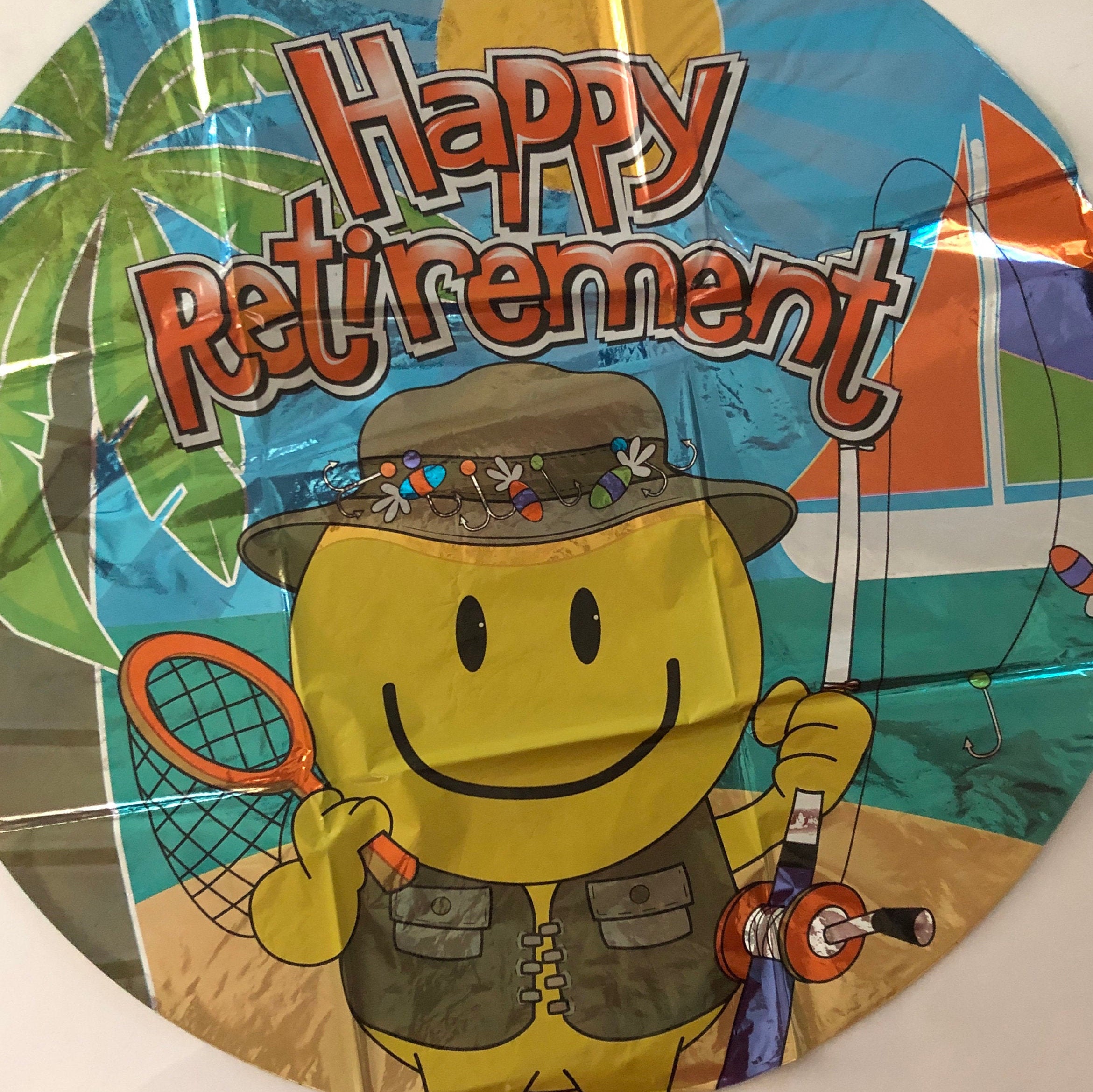 Retirement Balloon 18 Smiley Balloon Happy Retirement Etsy