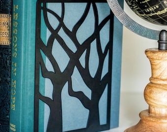 Tree Bookends Pair: Heavy Duty Iron, Modern Minimalist Decor