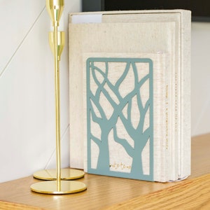Bookends Pair Heavy Duty Gold Modern Simple Minimalist Bookend Retro vintage MidCentury Modern Abstract Geometric Gold Decor teen Sage green