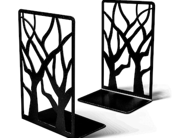 Bookends Pair Heavy Duty Tree Minimalist Modern Decorative Stopper Curated Home Office Book Shelf Decor Objects Aesthetics colors nature fun